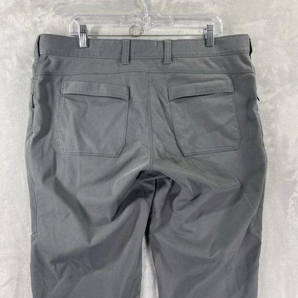 Outdoor Vital Pants men's 36x32 SATU Belted Charcoal Gray Performance Tapered - Picture 13 of 14
